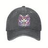 Easter Bunny Hunting Crew Washed Denim Baseball Cap Floral Adult Adjustable Casual Outdoor Hat