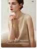 Women's Elegant 100% Pure Cashmere Half-High Collar Knitted Vest - Versatile, Fashionable Base Layer