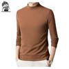 2025 Men's Base Layer Shirt: Silk Wool, German Velvet, Half-High Collar, Thickened Sweatshirt