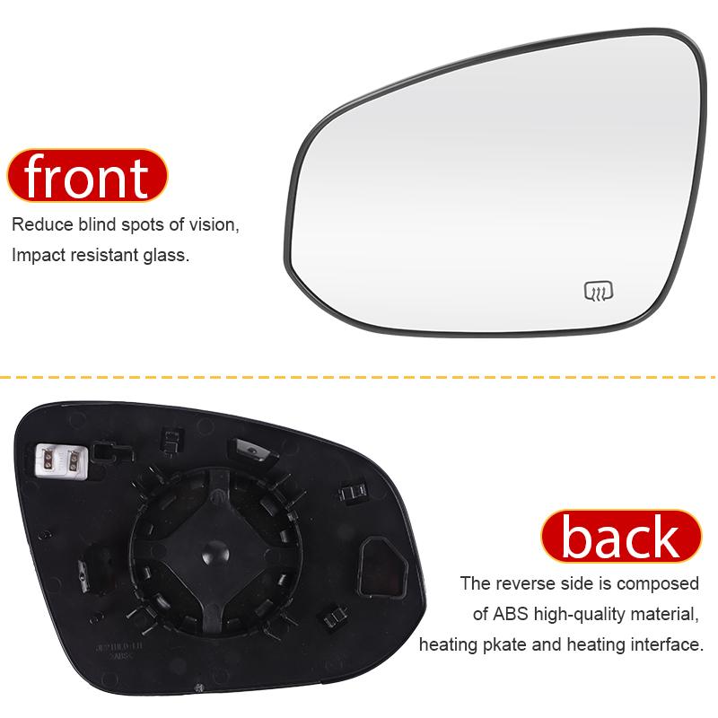 Auto Rearview Mirror Glass Heated Blind Spot For Toyota Highlander 2014-2025 Corolla Cross -2025 Grand Highlander -2025