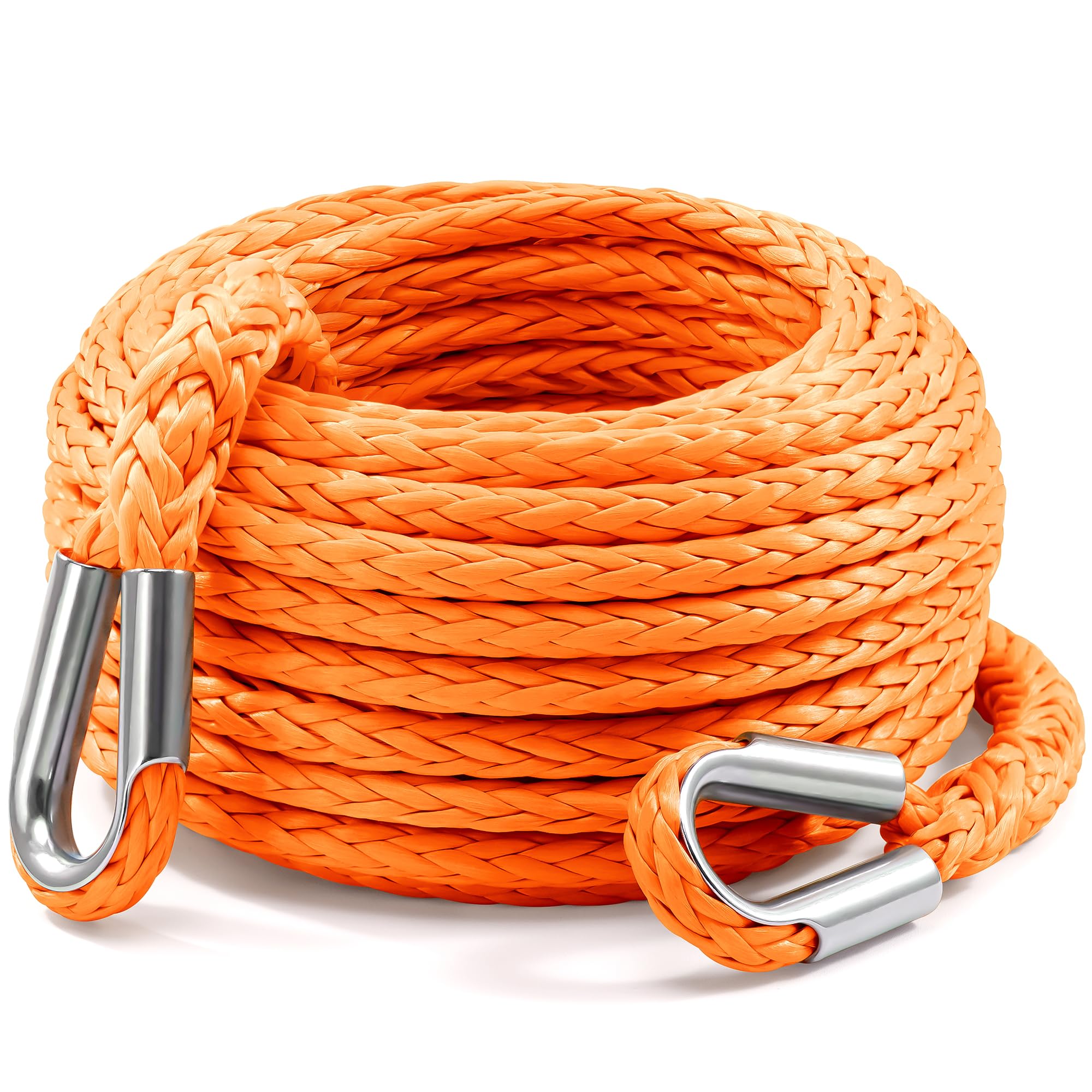 

Кольцевой удлинитель троса лебедки Kolvoii 3/8 x 50 26.6lb, Синтетический удлинительный трос лебедки для 3/8 Inch x 50 Feet оранжевый