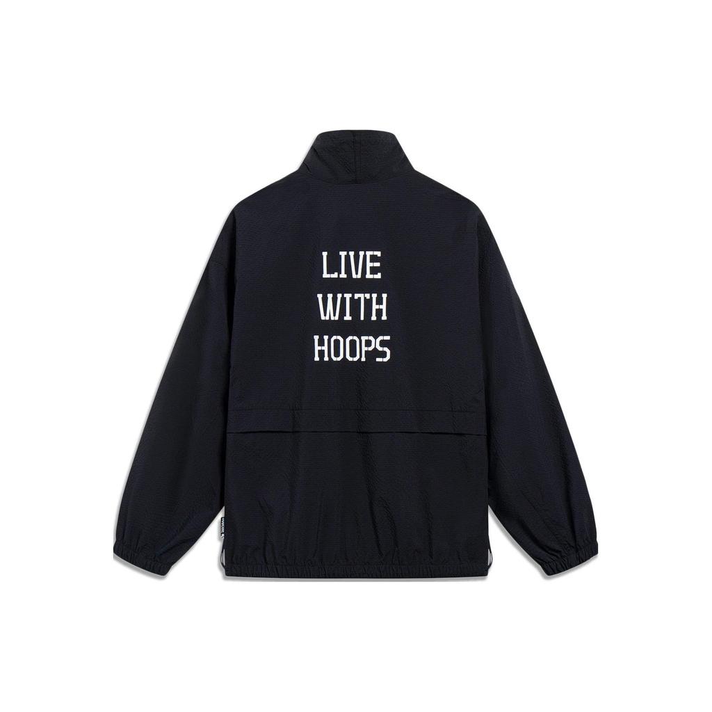 Li Ning Jackets Men's Black Stand Collar Moderate Other AFDT189-3