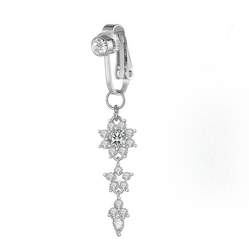 No Piercing Belly Button Clamp Easy To Wear Navel Rings Comfortable Women Body Adornment For Parties And Daily Wear