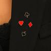 Ace of Spades Rhinestone Hip Hop Brooch - Alloy Card Pin Accessory