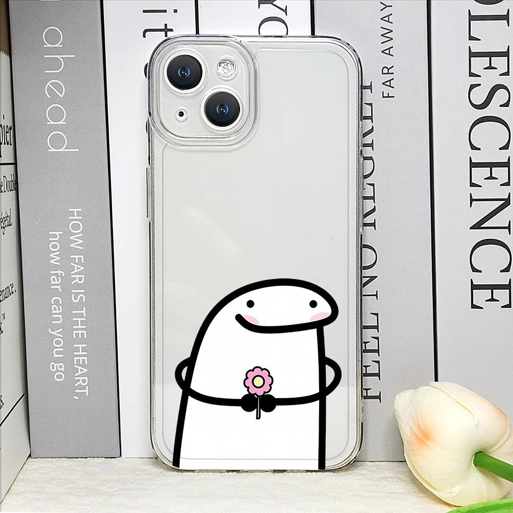 F-Flork Funny Meme Couple Phone Case for IPhone 15 14 13 Pro Max 16 13 12 11 Mini 7 8 15 14Plus SE 2020 X XS XR Clear Soft Cover