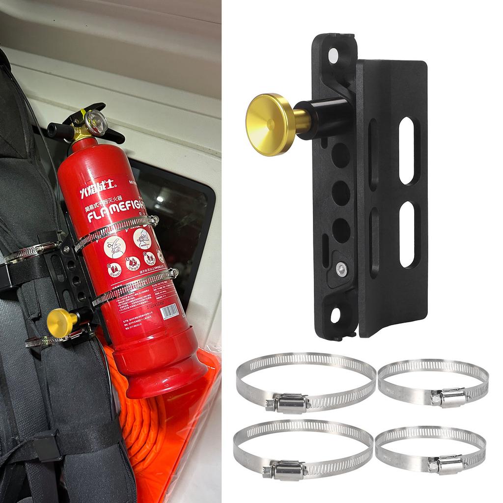Fire Extinguishers Bracket Using Adjustable Clamps for Easy Mounting on 1.75-2Inch Roll Cage Without Body Damage