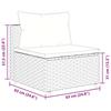 3 Piece Garden Sofa Set with Cushions Brown Poly Rattan