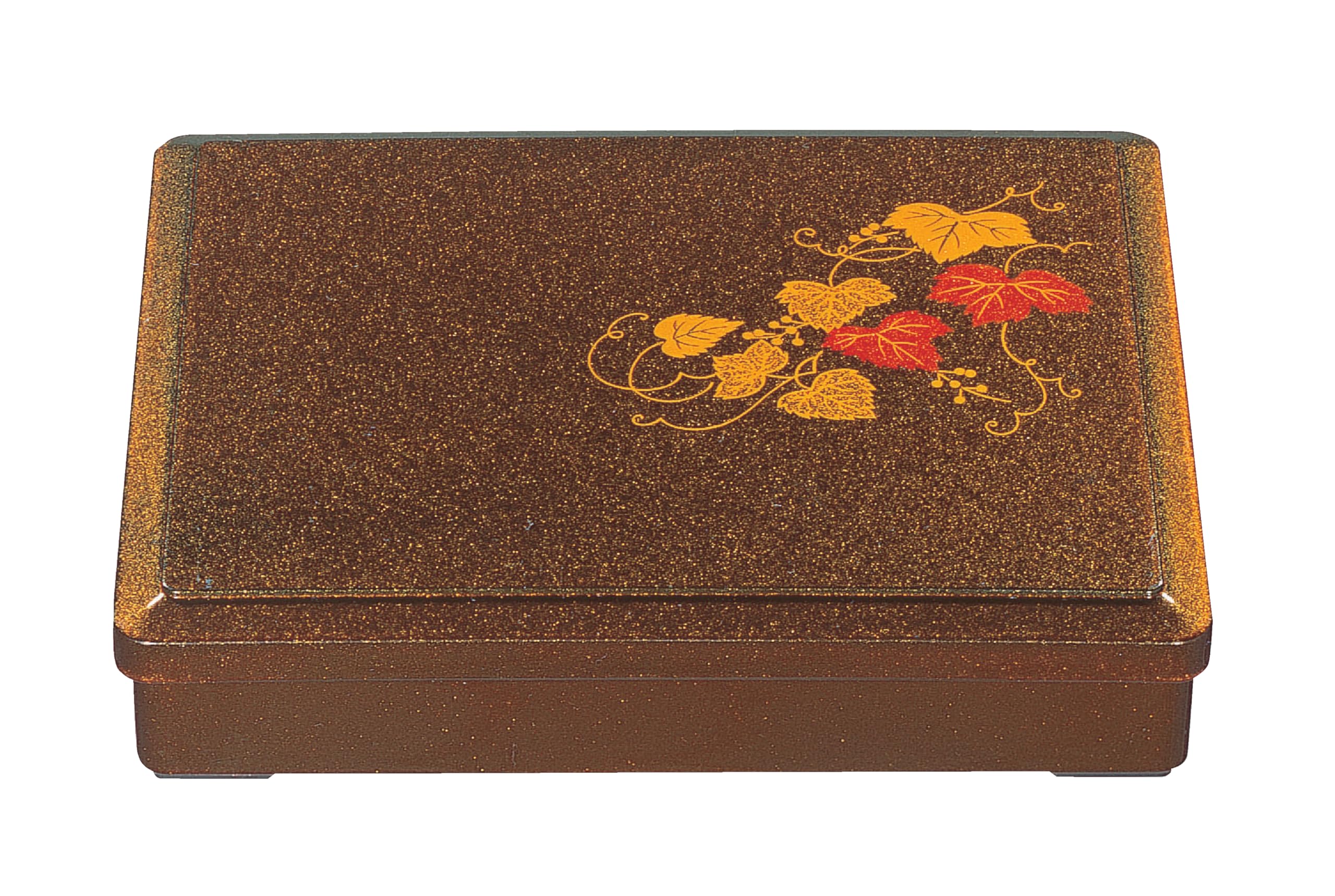 Wakaizumi Lacquerware Long Bento Box with Pearl Ivy Design sold A9-inch (Divider separately) 1-374-1