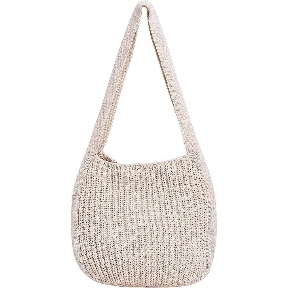 New Women Shoulder Bags Large Capacity Crochet Bag Fashion New Knitting Handbags Female Shopping Bag Hollow Woven Tote Bag