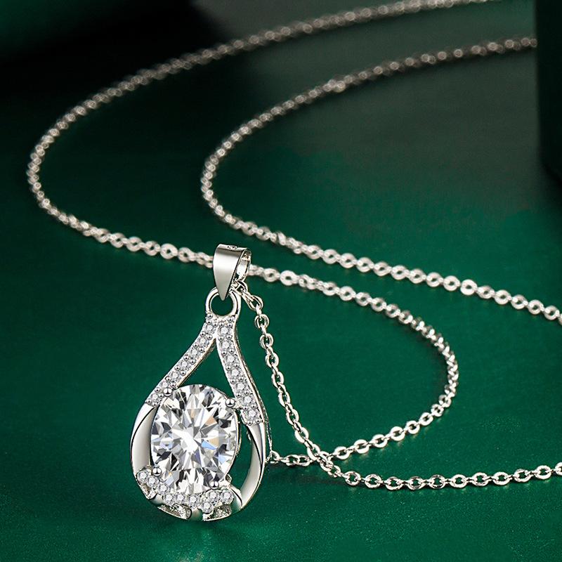 

Женское ожерелье Lindon, кулон из медного сплава, циркон, модный подарок белый