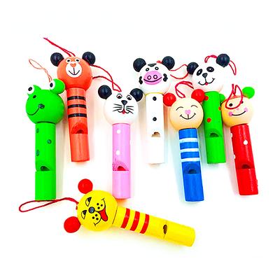 8/16/30Pcs Wooden Mini Cute Animal Whistle Toys Kids Birthday Party Baby Shower Gift Pinata Filler Boys Girls Party Goodie Bag Toys