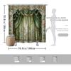 Elegant Vintage Botanical Floral Shower Curtain Waterproof Greenery Bathroom Shower Curtain Liner Cottagecore Decor for Modern B