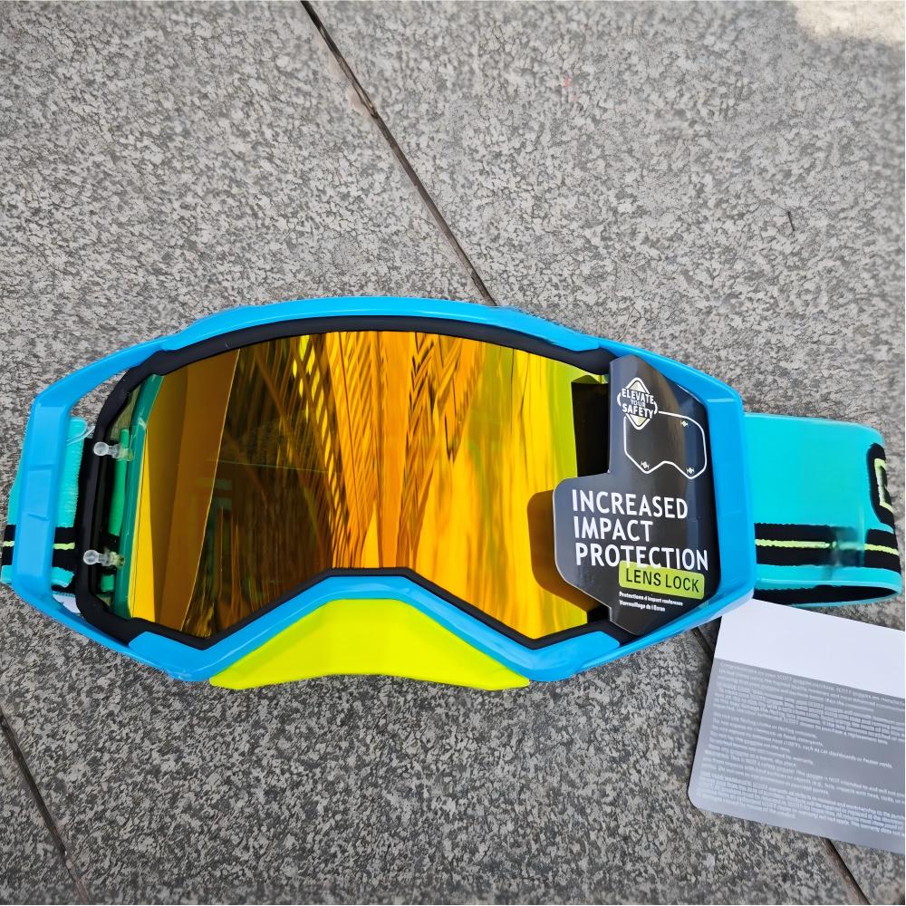 High-grade Banded Motocross Motorcycle Cross Goggles Windproof Dustproof Visor Replaceable Lenses Helmet Eyewear Riding Glasses