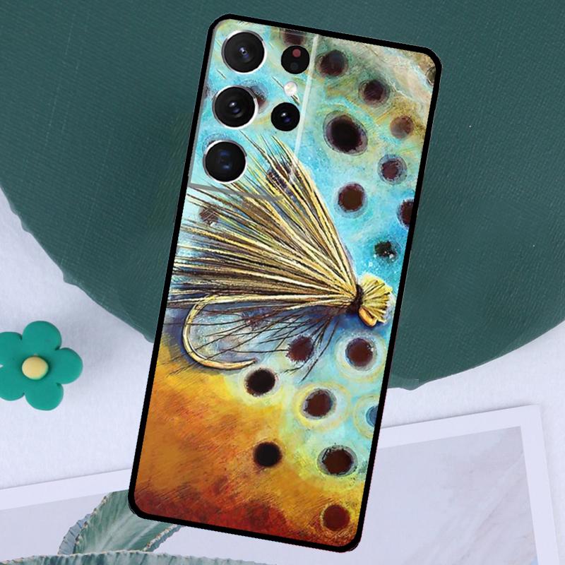 Forelle Fliegenfischen Hülle Für Samsung Galaxy S23 S24 Ultra S8 S9 S10 S22 Plus S20 S21 FE Note 10 20 Ultra Hülle