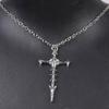 Edgy Crucifix Pendant Necklace Modern Street Wear Neck Jewelry Alloy Collarbone Neck Chain For Everyday Wear
