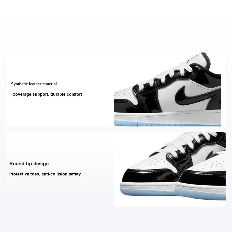 Zapatillas Air Jordan 1 Low SE GS Concord para Niños Blanco Negro DV1333-100