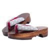 Geta in Dull Burnt Paulownia Wood for Girls [KYOETSU] (Japanese Clogs) (1 Gray, measurement_18_point_0_centimeters)