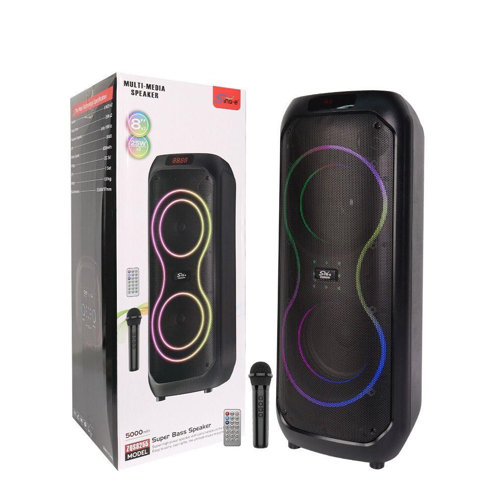 RGB Light Charging Karaoke Set with Wireless Microphone Big Speaker New Bluetooth Speaker