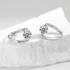 1 Pair Drop Earrings Cubic Zirconia Inlay Arc-Shaped Design Earrings Lightweight Comfortable Wearing Women Earrings Jewelry Gift