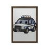 Police Car Poster Police Car Poster, 30X40 Cm, White Wooden Frame, 230 Gsm Matte Paper