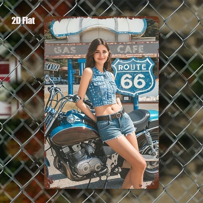 Vintage Tin Sign Retro Motorcycle Garage Wall Decor Bar Man Cave Artwork