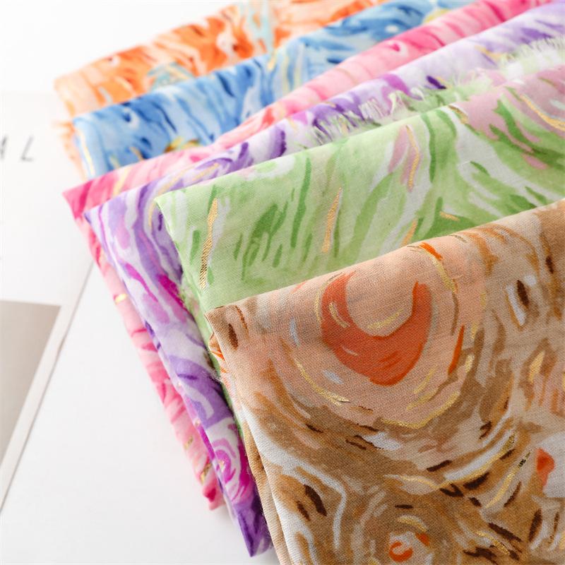 180*88cm Lightweight Scarves for Women Starry Sky Pattern Scarf Shawls Sunscreen Head Shawls Cotton Feeling  Scarves and Wraps for Summer Shawl