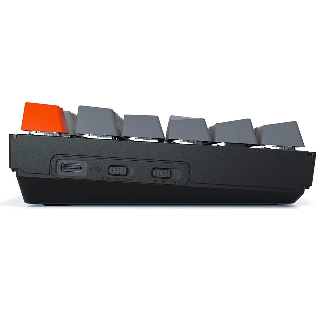 Keychron K8 Wireless Gaming Mechanical 87 US White LED Gateron G Pro Mechanical Wired and Bluetooth Compatible with Mac and Rollover G Pro Mechanical