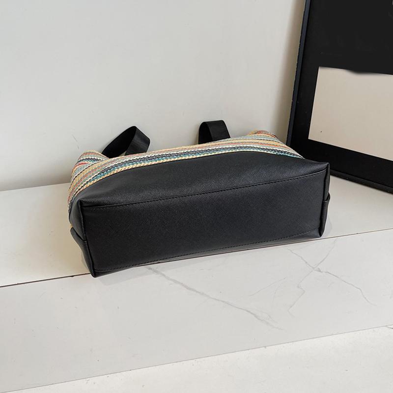 Outdoor Vacation Women's Simple Casual Versatile Beach Woven Tote Bag Fashion Trendy Large Capacity Commuting Storage Bags AVE