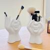 Human Face Art Stationery Storage Pen Holder Multifunctional Makeup Brush Holder Home Office Desktop Organizer Decoration