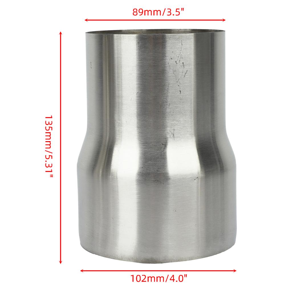 Exhaust Reducer Connector Pipe Tube 2/2.25/2.5/ 3/3.5/4inch Exhaust Reducing Adapter Coupler 51/57/63/76/89mm Stainless Steel