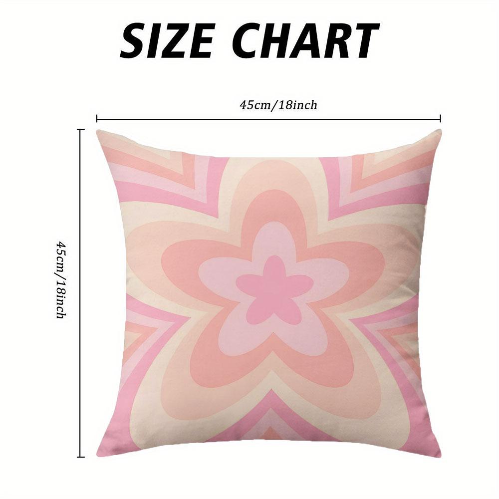 Blush Bloom Square Jacquard Pillow Cover for Sofa Office Waist Cushion Cover Home Decorative Pillowcase
