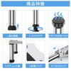 DEWEL Refrigerator Waterproof Dryer Height Adjustable Sound and Vibration 300kg Weight Capacity Stand, Pan, Stand, Adjustable, 28-31cm, Length,