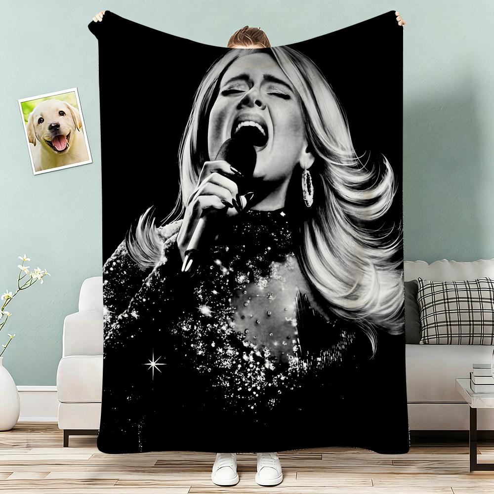 Adele Throw Lightweight 240g Flannel Blanket Soft Skin-friendly for Summer Cooling 75x90cm