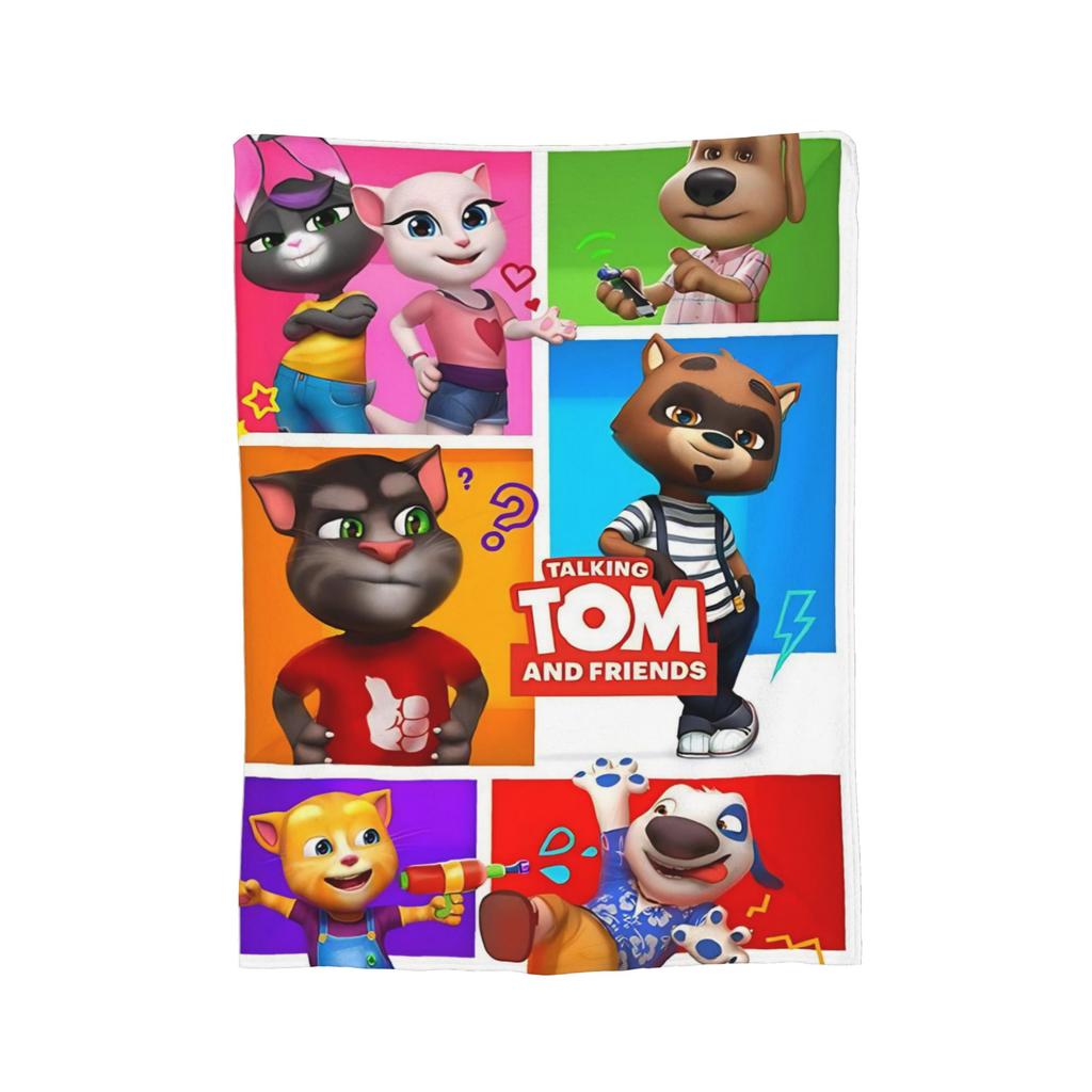 T-Talking T-Tom And F-Friends Throw Blanket For Couch Soft Fuzzy Plush Blanket 50X60 Inches Multi-Size Bedspreads For All Season