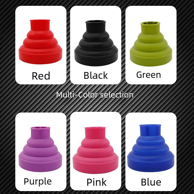 מכסה רוח מתקפל מסיליקון למייבש שיער לעיצוב מתולתל, ממשק גדול, עיצוב טלסקופי