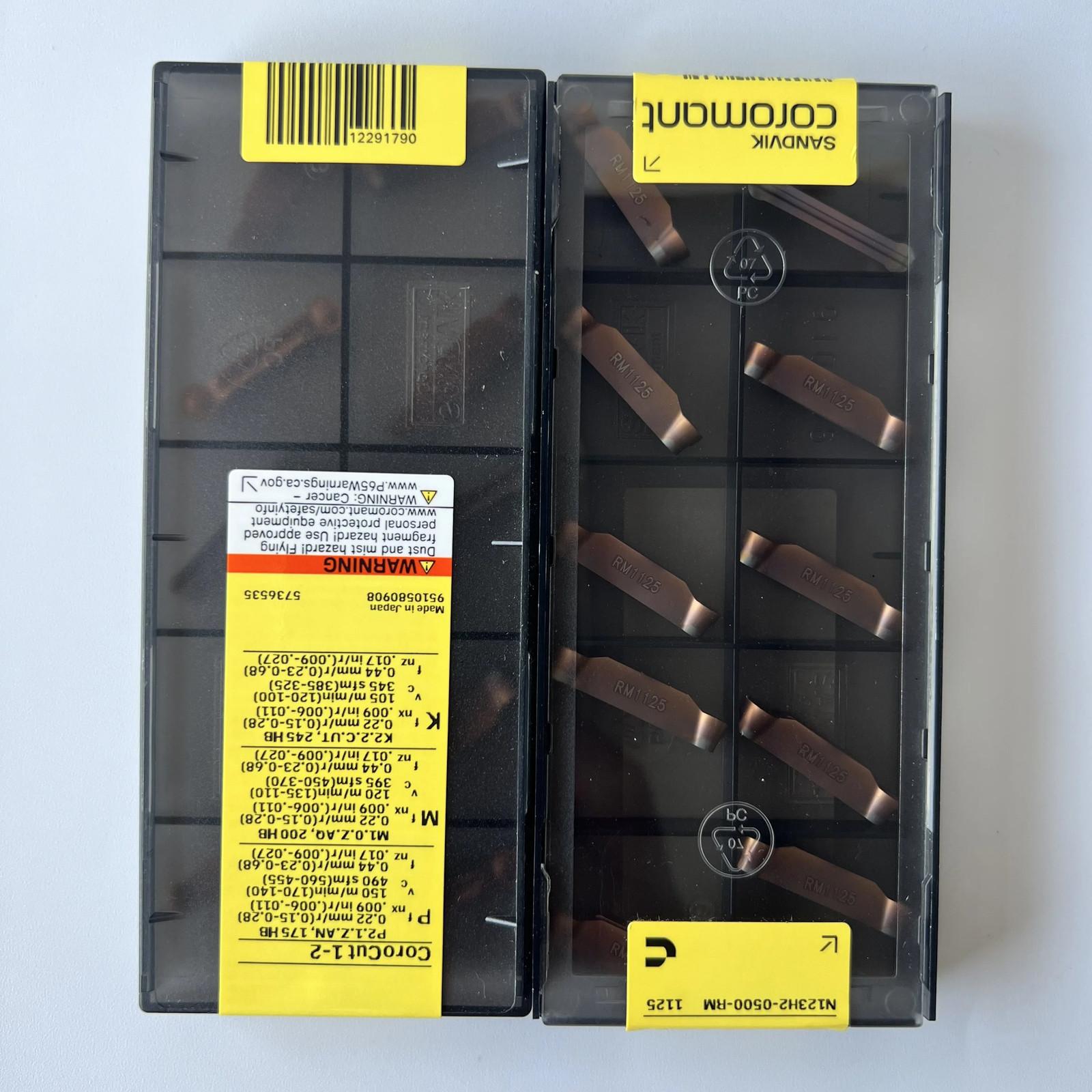 

SANDVIK / N123H2-0500-RM 1125 / Industrial indexable Carbide Inserts 10 Pcs