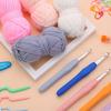 14Pcs Ergonomic Crochet Hook 12 Steel Crochet Hook and Crochet Yarn Set Travel Knitting Crochet Supplies for Beginner