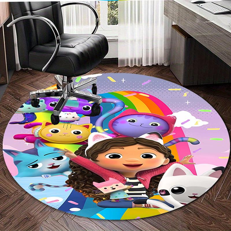 1pc Gaby's Bubble House3 Design Printed Area Round Carpet for Bedroom Living Room Home Decor Rugs Mat Non Slip Mat Rug for Bedside