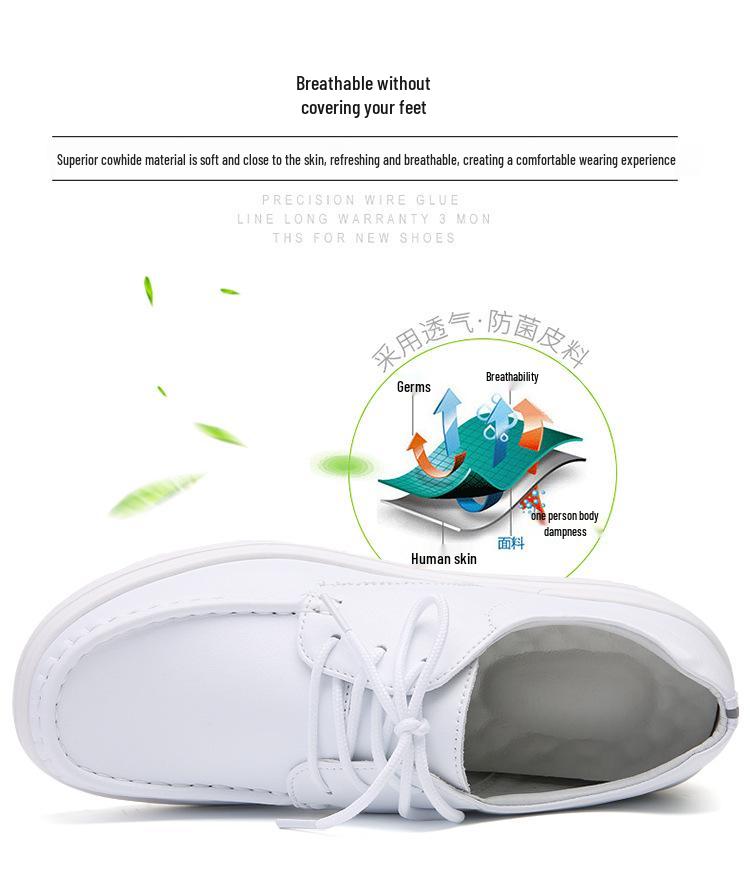 2023 Women's Soft Sole Lightweight Nurse Shoes - Comfortable, Breathable, Flat Casuals In White & Black.