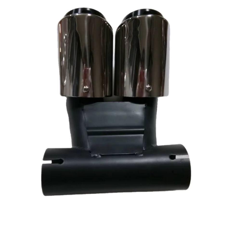 Black Glossy Stainless Steel Tailpipe for Porsche 718 Boxster