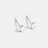  Sterling Silver Lightning Stud Earrings for Women Star of David Moon Heart Earring Elegant Wedding 999 Silver Jewelry
