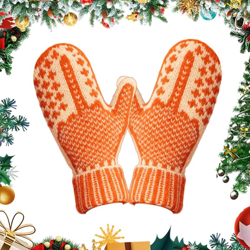 Die Unartige Liste Fäustlinge | Gemütliches Strickmuster mit versteckter Attitüde, Handgestrickte Versteckter Mittelfinger Winter Warme Fäustlinge für Frauen