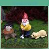 Kreative Harz-Miniatur-Gartenzwerg- und Elfenfigurine für Garten- und Terrassen-Dekorationen