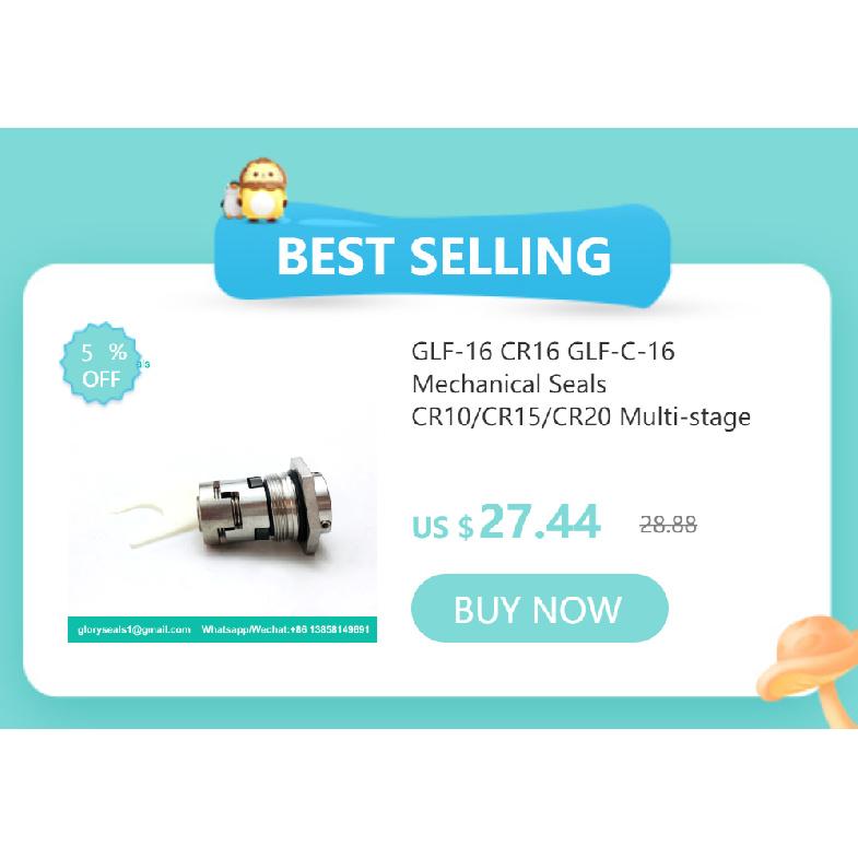 MG1-65/G60 109-65 Rubber Bellow Mechanical Seals MG1 B02 Shaft Size 65mm For Water Pumps