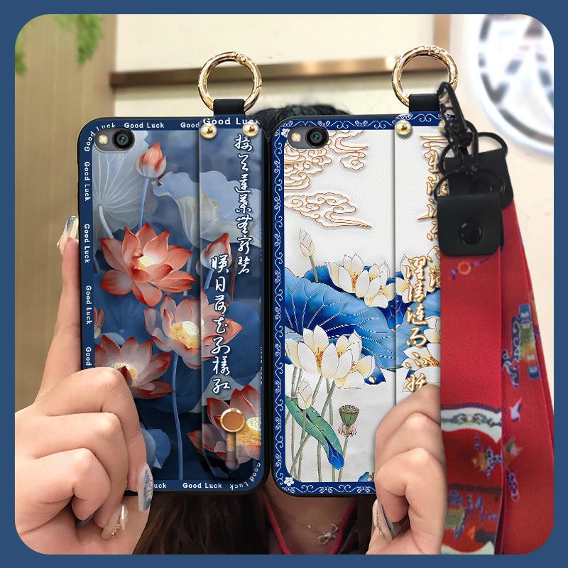 Protective Shockproof Phone Case For Xiaomi Redmi GO Back Cover Soft case Waterproof Fashion Silicone Lanyard For Mom