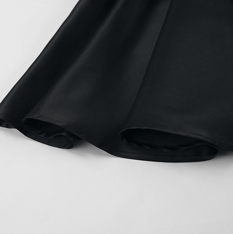 Vintage Stain Sexy Backless Halter Black Short Dress Women's Backless Pocket Short Dresses Female Birthday Party Evening Summer Dress