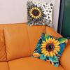 Art Sunflower Pillow Case Removable Washable Cushion Cover – All-Season Soft Linen