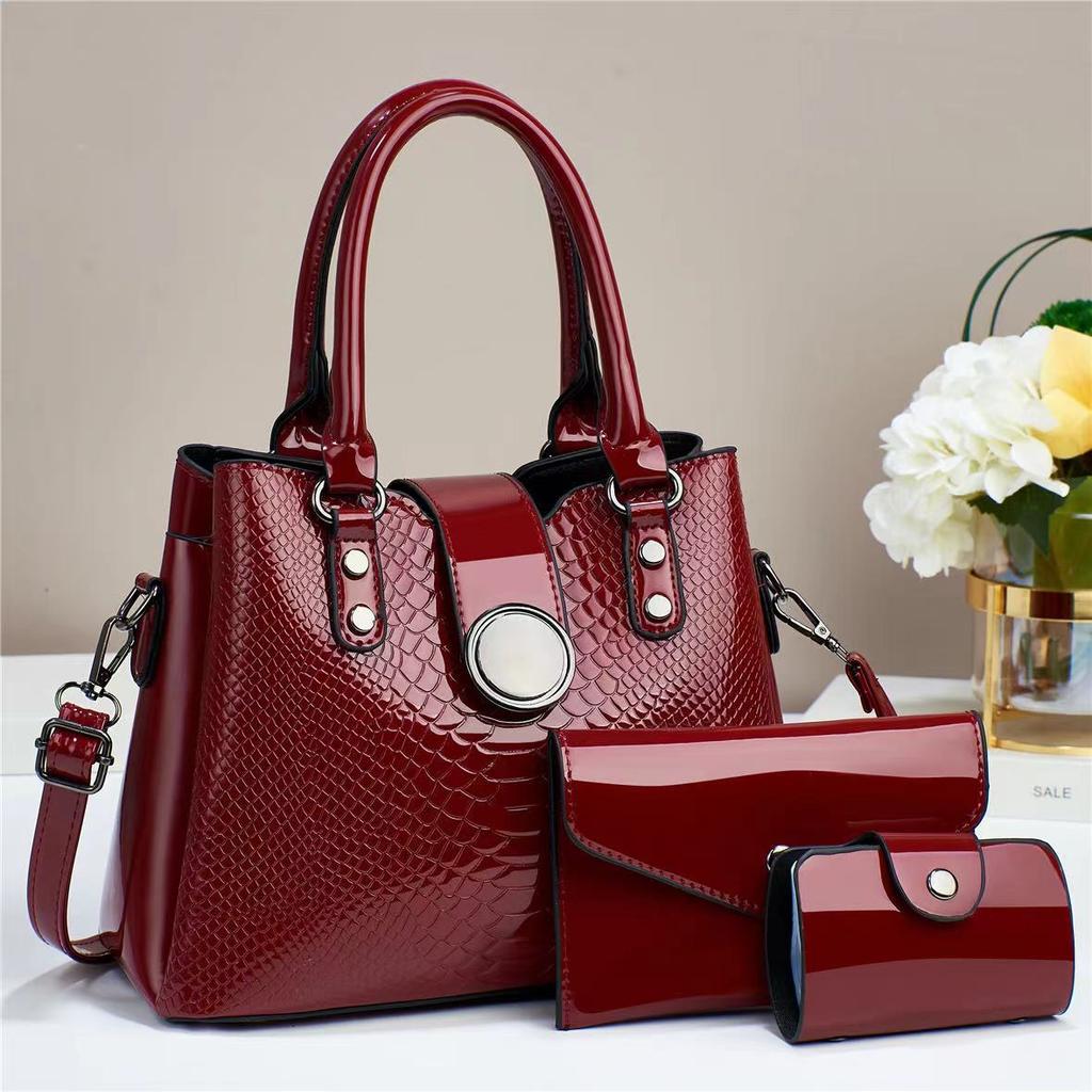 Fashion New Design High-grade Handbag Bag Leisure Large Size Capacity Three-piece Complete Set Single Shoulder Crossbody Bag Practical