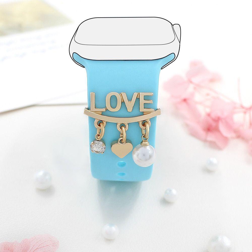 Bracelet de montre en métal, ornement, breloques de ceinture, accessoires de sangle d'anneau décoratifs à la mode