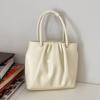 Casual Style Pleated Design Pu Handbags Square Shape Solid Color Crossbody Bag Soft Material Mini Shoulder Bag Daily Commute